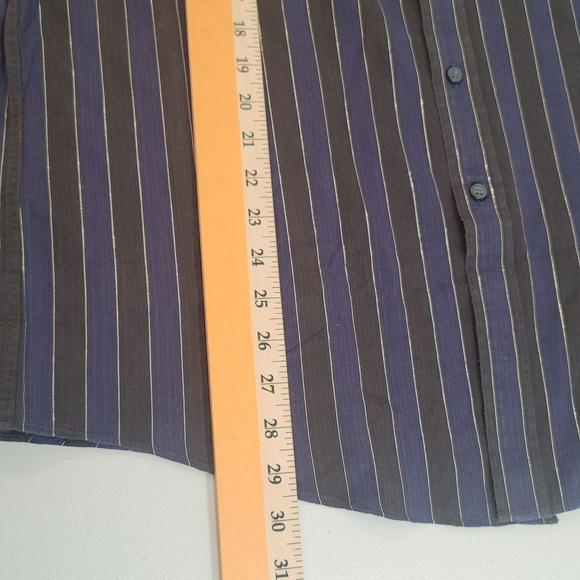 Sean John Mens Shirt Size  16 5   -32/33 Long Sleeve Striped Button Up - Picture 6 of 11